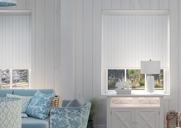Classic Stripe, Blue Hues - Twist&Fit Roller Blind - Image 3